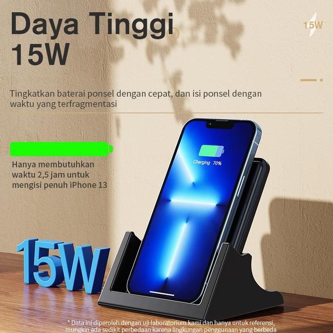 (Expert) KIVEE 15W Wireless Qi Fast Charger Stand Dock For iphone Samsung