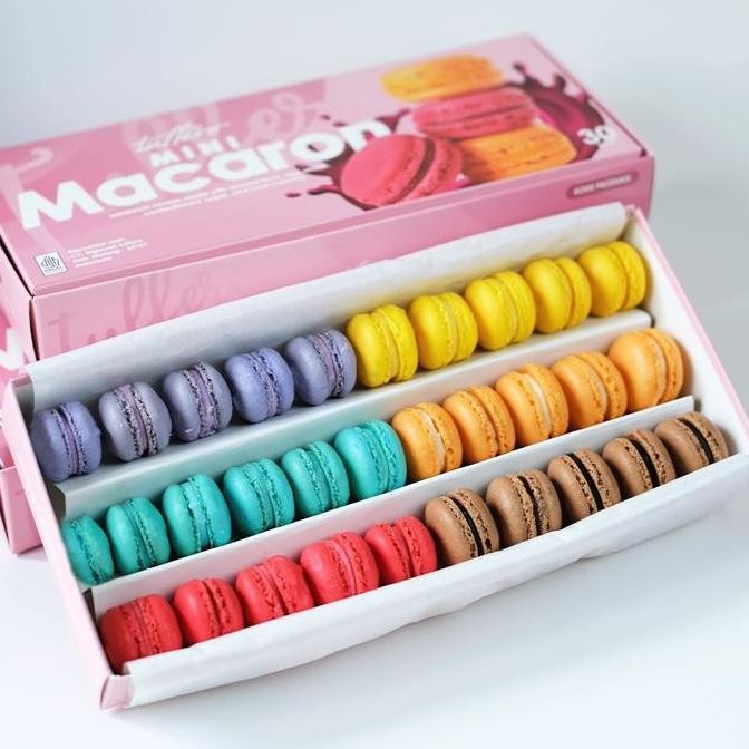

Macaron Mini isi 30 (New 6 Rasa) Almond Chocolate