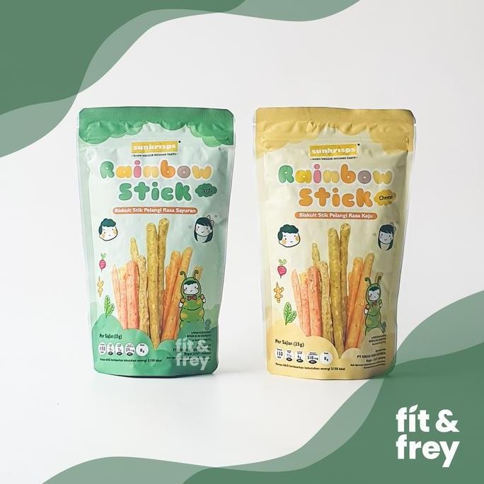 

SUNKRISPS Rainbow Stick 50g - Snack Biskuit Stik Pelangi