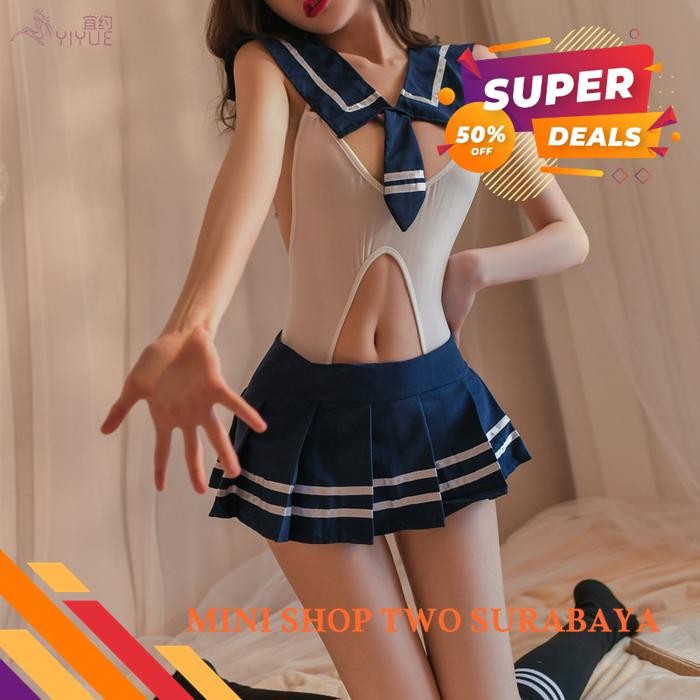 LINGERIE SEXY JUMPSUIT TRANSPARAN MINI SERAGAM ROK   MINISHOPTWOSBY