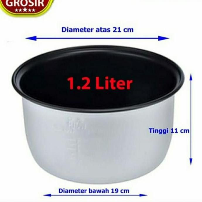 :=:=:=:=] Panci Teflon Magic Com miyako 1.2 Liter