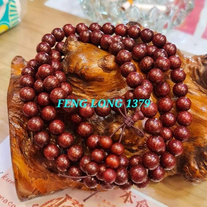 Kalung Japamala (Tasbih Buddhist) Kayu Cendana 108 Butir