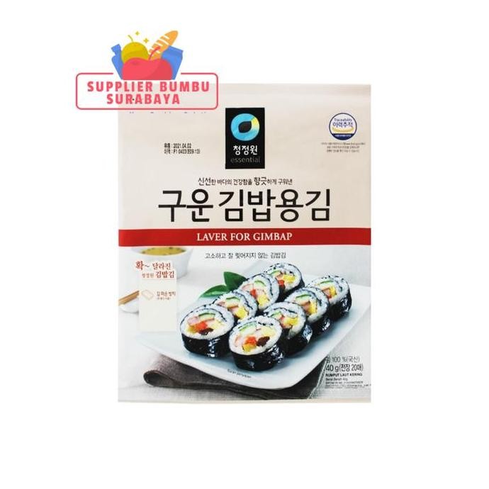 

Daesang Chung Jung One Laver Gimbap Seaweed Rumput Laut Sushi 40g