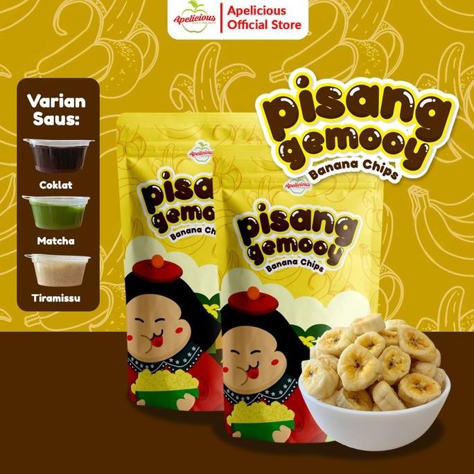 

APELICIOUS [BELI 2 GRATIS 1] Keripik Pisang Gemooy Crunchy Coklat Lumer 130gr