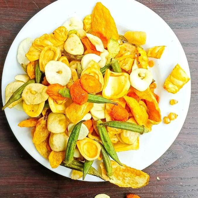 

Mix Vegetables Chips In Jar - Keripik Sayur Mix Toples Premium Okra - Oleh Oleh Malang
