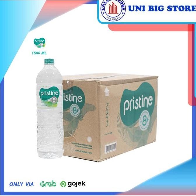 

JH8 Pristine 8+ Water 1500 ml x 12 Botol Air Mineral Air Alkali