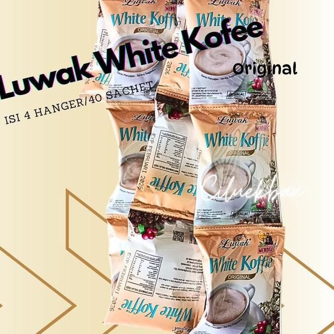 

Luwak White koffie 4 Hanger/40 Sachet - Kopi Putih Luwak 4 Hanger/40 Sachet