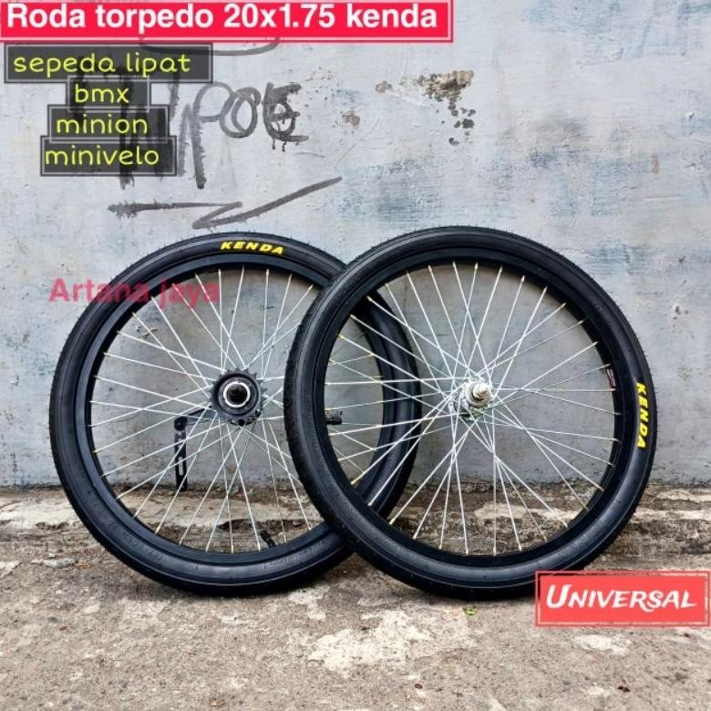 Murah Roda Sepeda Velg Torpedo 20 X 1.7 Kenda Sudah Di Rakit Tinggal Pasang / Whee Lset 20/Peleg Sep