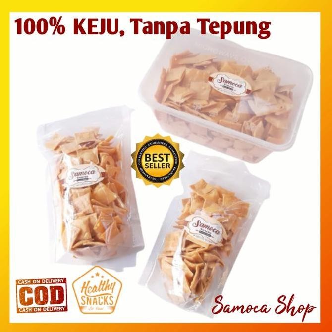 

Keripik Keju Chips Panggang renyah cemilan diet keto kemasan box 255gr