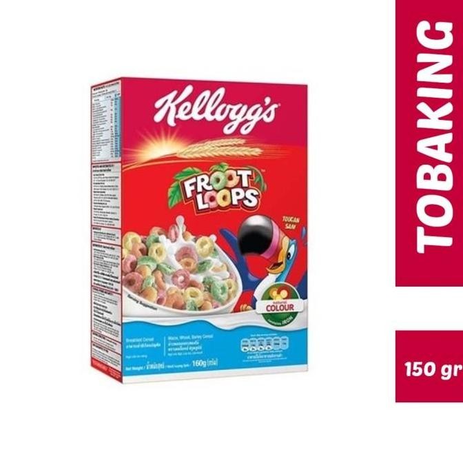 

Kelloggs Froot Loops 160 gr Cereal Ring rasa buah Sereal Kellogg's