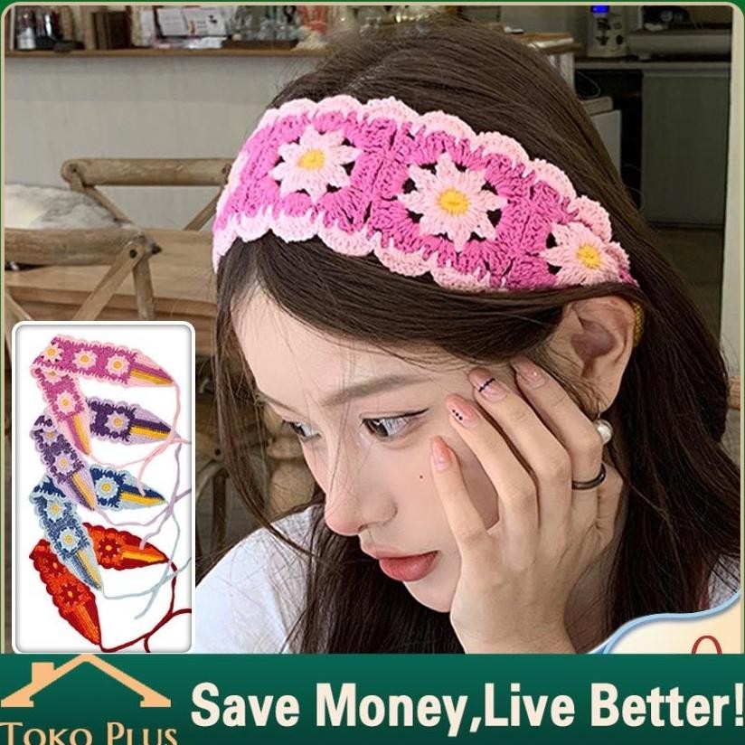 Crochet Bandana Bando Rajut Korea Headband Knitted Korean Bandana | Knit Bandana | Bando Motif Kain 