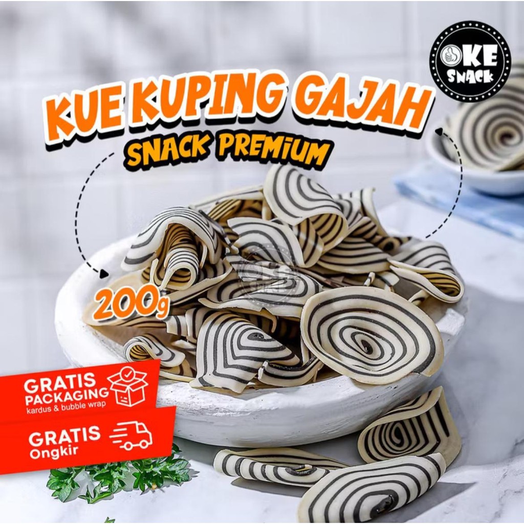 

Keripik Kue Kuping Gajah Putih Premium 200g