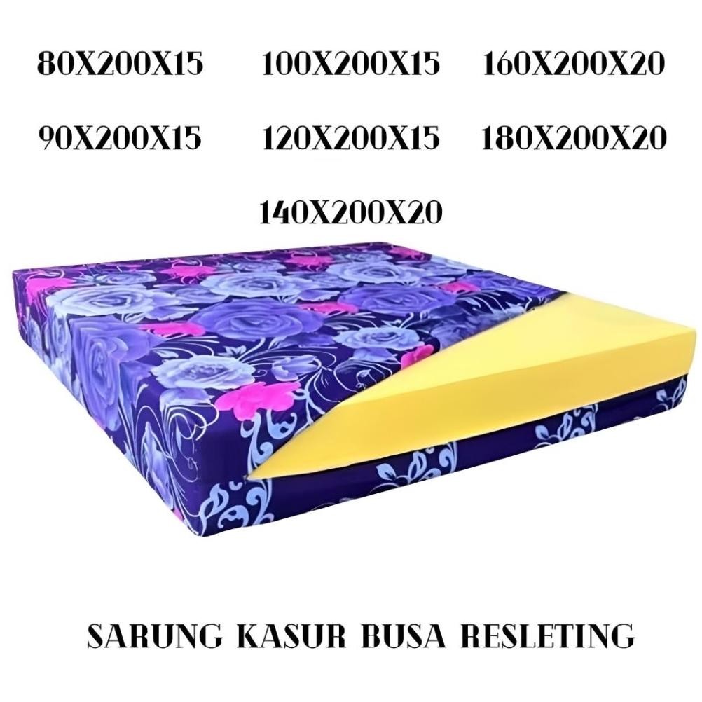 Urung Kasur Busa Resleting Cover Busa Inoac Bahan poliester UK No 1,2,3 AST