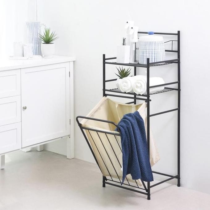 Informa Brody Rak Kamar Mandi 2 Tingkat Dengan Keranjang Laundry
