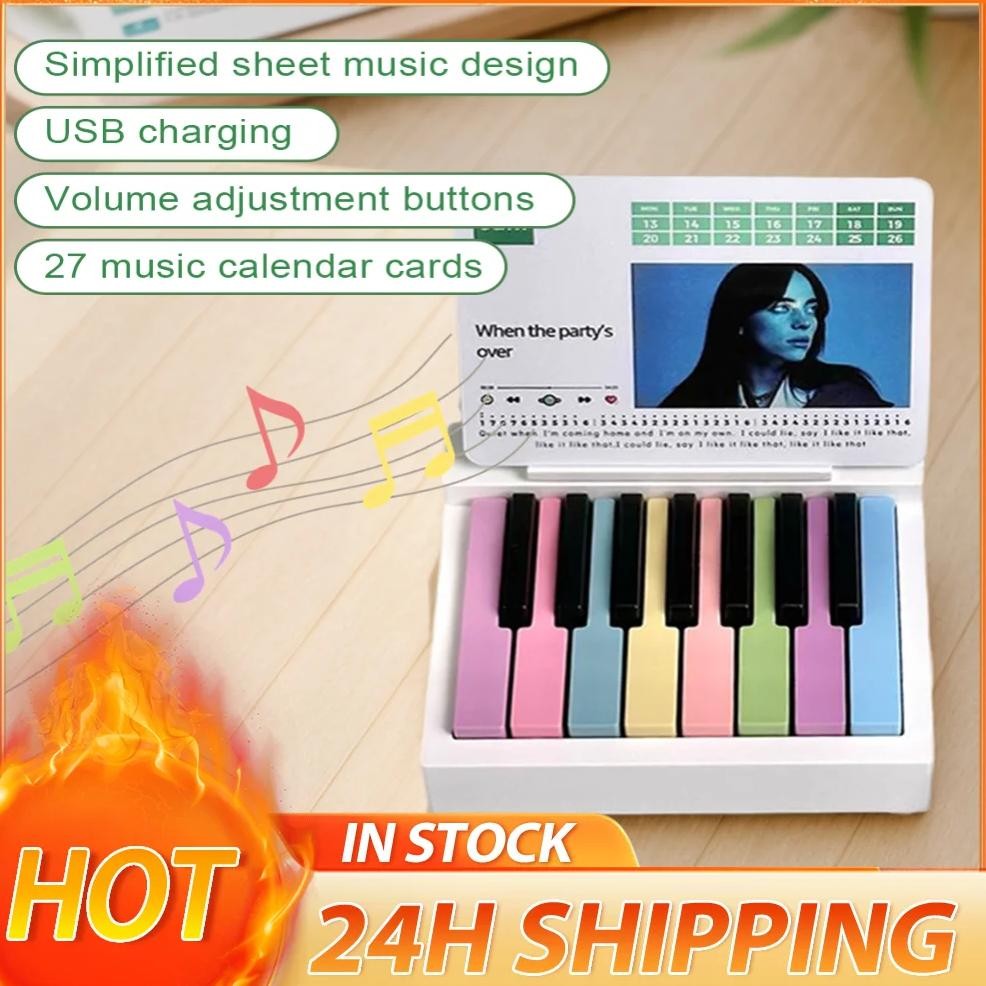 

2025 Piano Calendar 15 Keys Piano Calendar With 27 Music Calendar Cards Piano Desk Calendar Mini Piano Calendar Gift For Fans