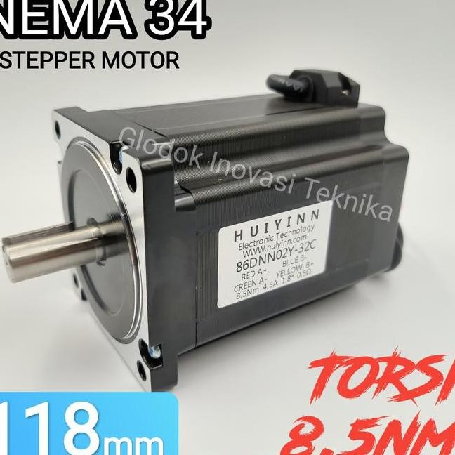 Motor Stepper Steper 86 Nema 34 Nema34 Cnc Router 2 Phase 1.8 113Mm