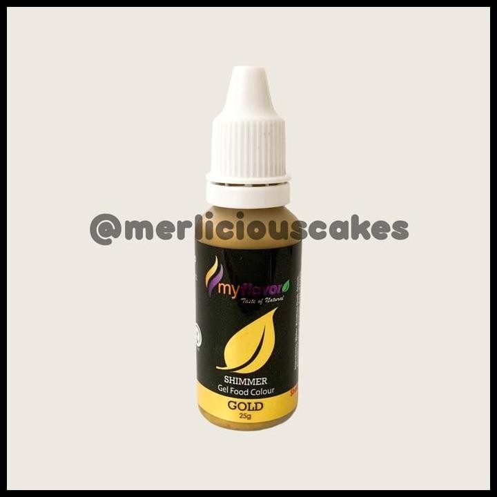 

Terlaris My Flavor Gold Shimmer For Cake Painting Pewarna Makanan Halal Good Quality