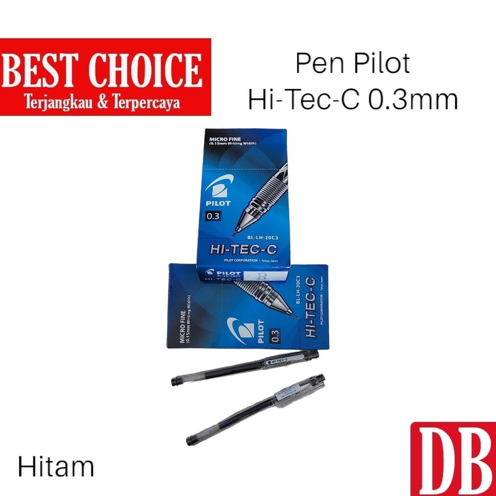 

Gel pen / Pulpen Hi-Tec-C Pilot 0.3 mm Hitam/Biru DiM