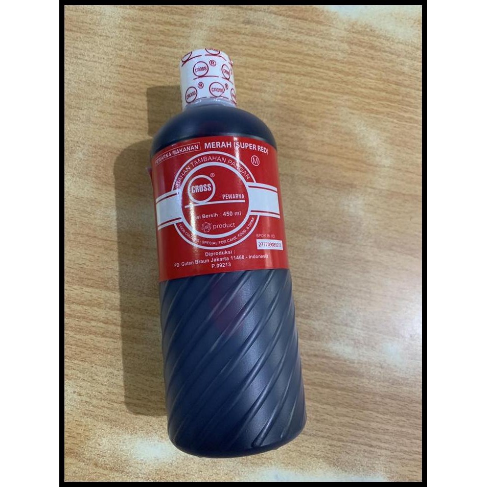 

Terlaris Cross Super Red 580 Gr / Pewarna Makanan Icing Color Good Quality