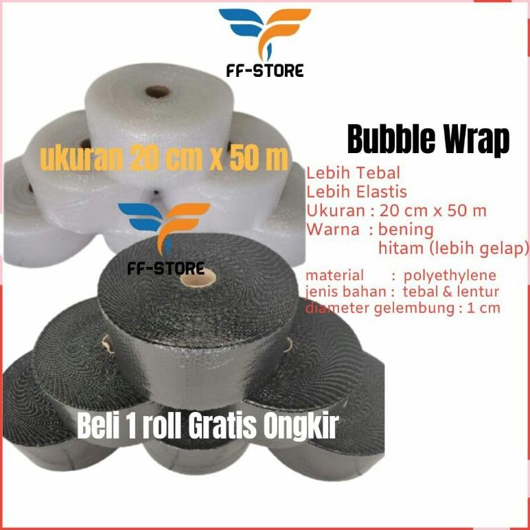 

[50Mx20Cm] Bubble Wrap 20cm x 50M Bubble Wrap Bening Plastik Bubble Wrap Bubble Wrap Hitam Bandung Murah DiM