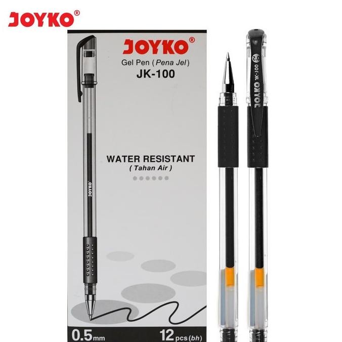 

Joyko Gel Pen JK-100 PER PAK ISI 12 King Jeller Bolpen Tinta JK100 Tahan Air Ballpoint LUSINAN DiM