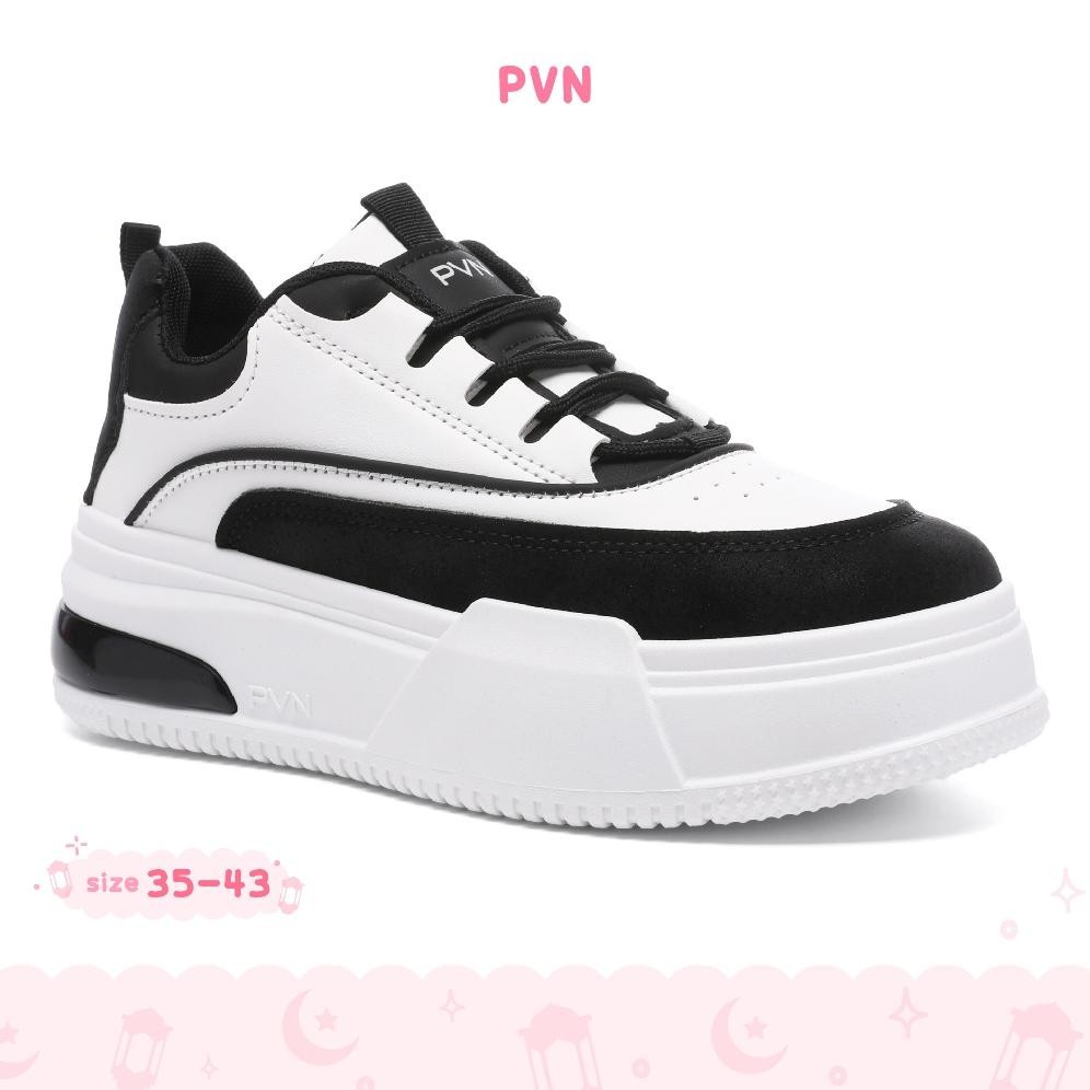 Pvn Jeno Sepatu Sneakers Wanita Shoes White 438