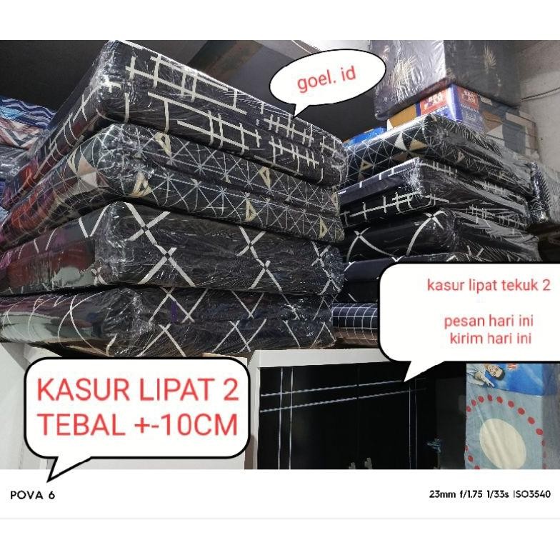 KASUR LIPAT 2 TEBAL 10 CM / KASUR ANAK KOS KASUR KOSTAN / KASUR LIPAT 2 TEBAL10CM / KASUR BUSA LIPAT