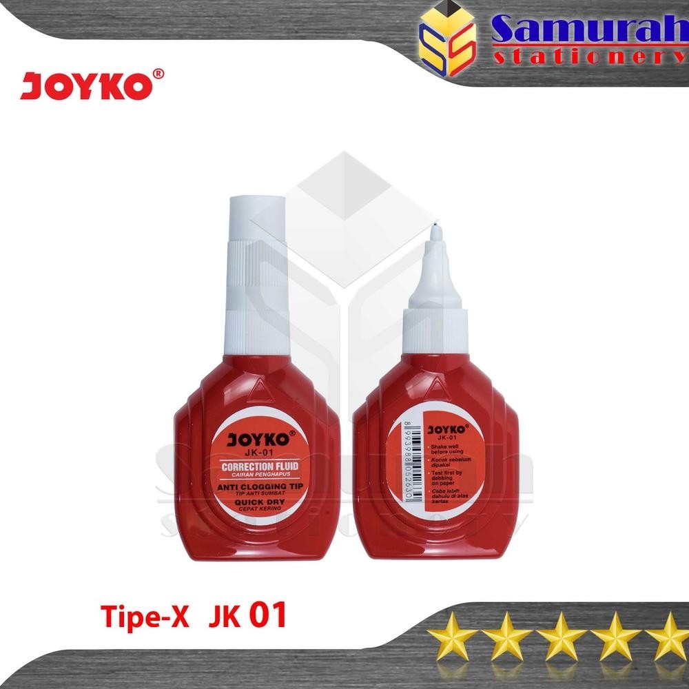 

Correction Pen Joyko JK-01 Merah Per Lusin / Tip-Ex Cair JK 01 / Tipe X Fluid Pendek Per 12 Pcs Grosir DiM