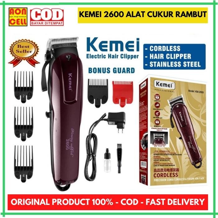 Alat Cukur Rambut Elektrik Kemei Km 2600 Profesional Hair Clipper Terlaris Best Quality 100% Origina