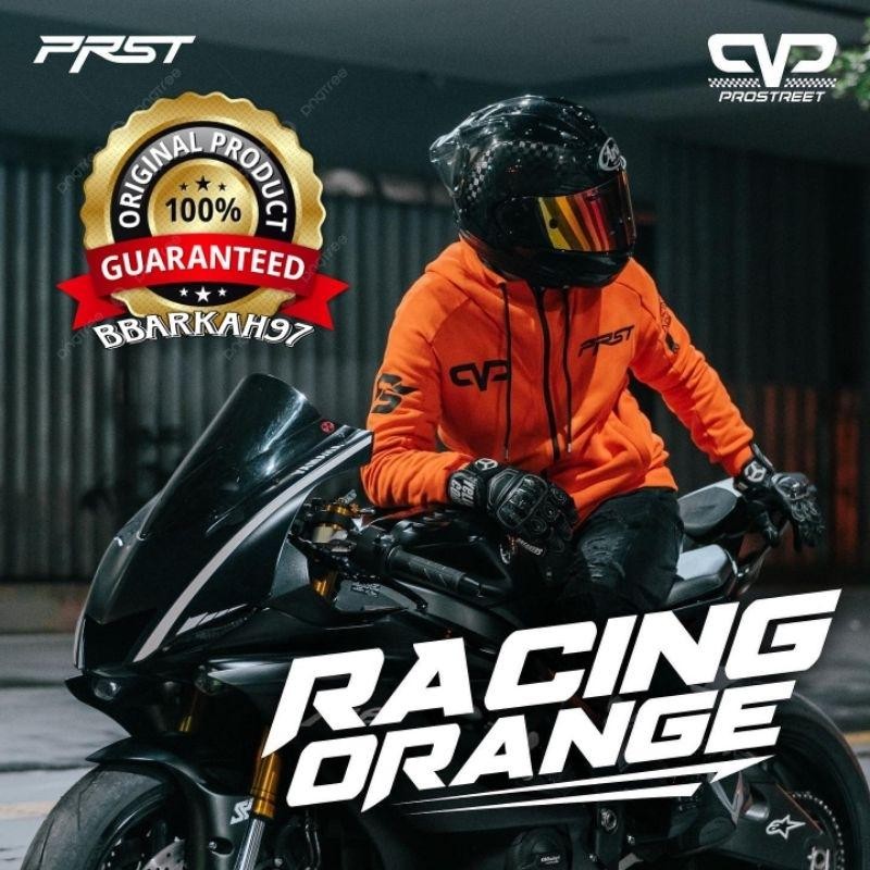 Prostreet Hoodie Zipper Racing Orange Original New Best Quality 100% Original