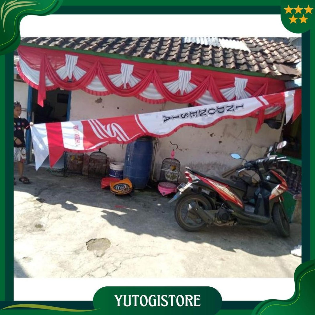 Umbul Umbul Sablon Indonesia Terbaru ( 4 Meter ) Sale