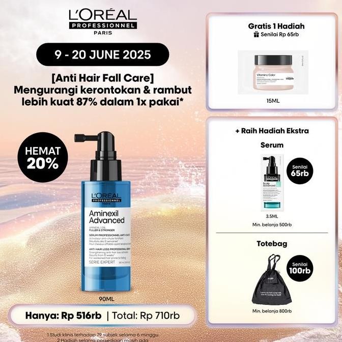 Aminexil Fuller & Stronger Anti-Hair Loss Serum 300ml by LOreal Professionnel. Untuk treatment rambu