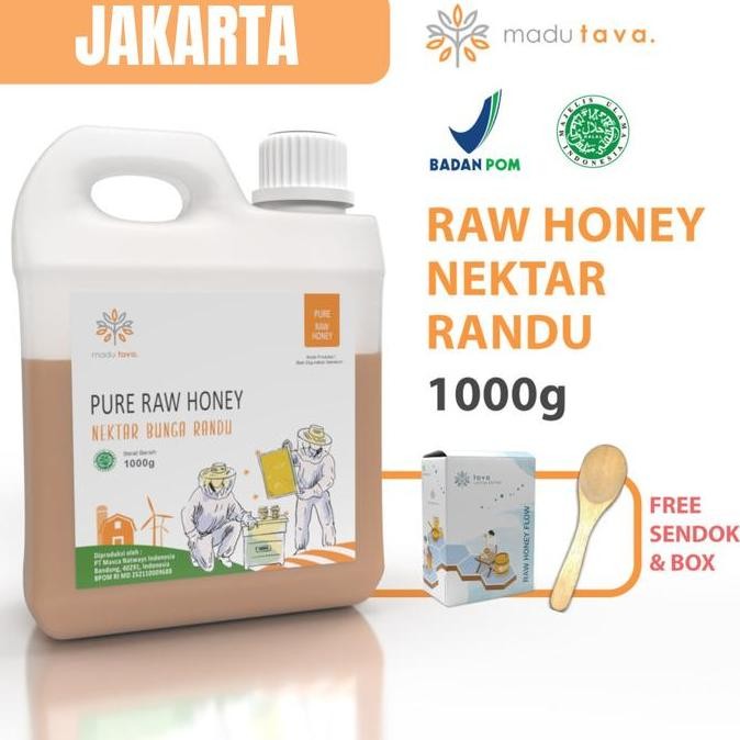 

NEW Madu Murni Asli Tava 1kg Nektar Randu 100% Pure Raw Honey Sarang Alami READY