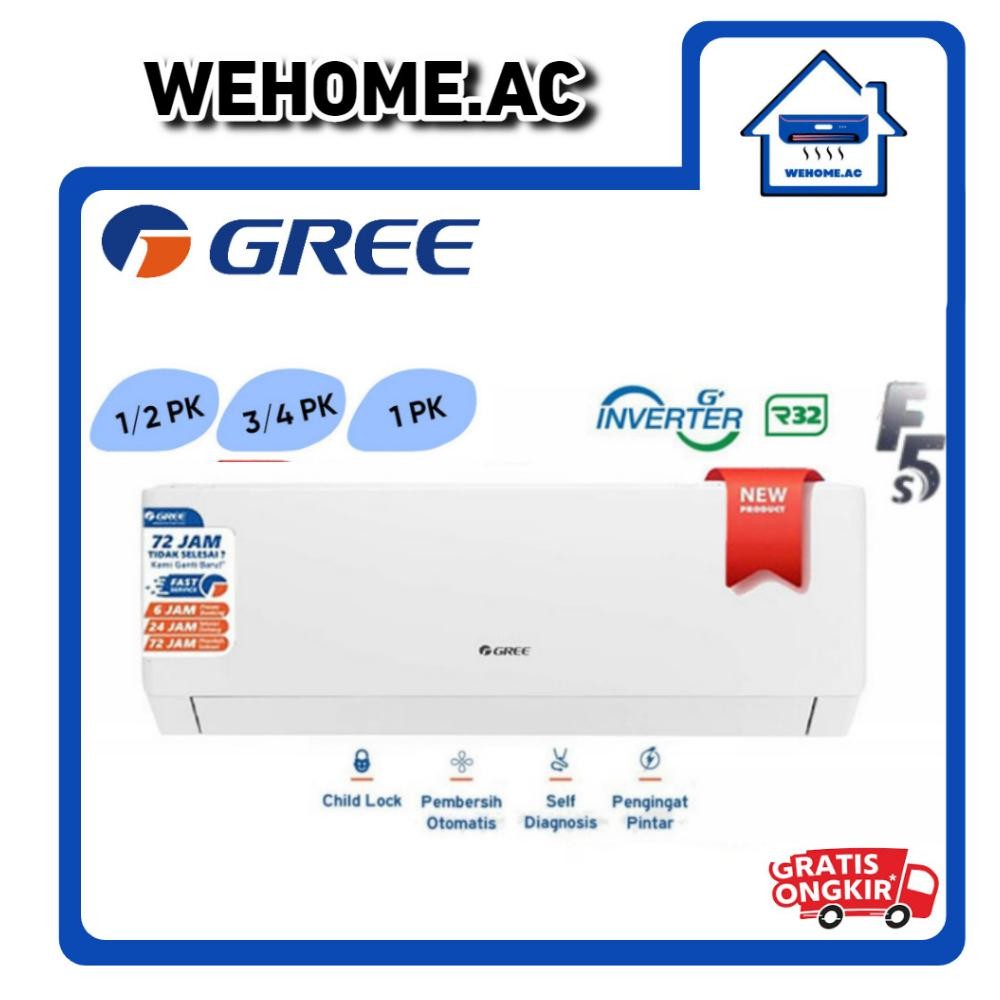 NEW Ac Gree 1/2 - 1 PK Inverter GWC-F5S AC Gree 1/2 PK / AC Gree 1 PK Inverter [terbaik][terlaris]