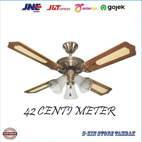NEW Uchida Ceiling Fan 42 inch Putih 3 Lampu CF125 Kipas Angin Plafon Kayu Uchida/maspion Kipas Angi