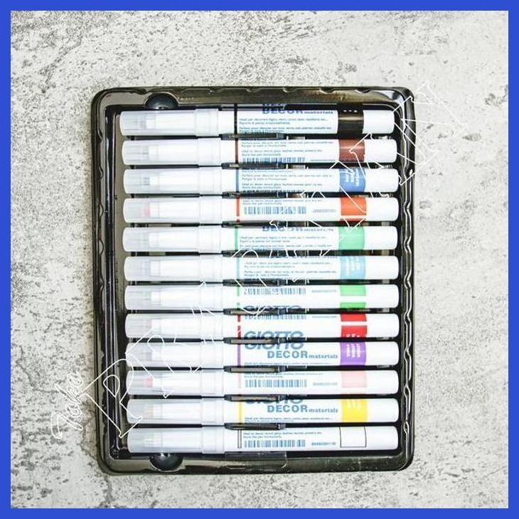 

( SEKOLAH / LUKIS ) READY GIOTTO DECOR MATERIALS SET 12 COLOUR / MULTISURFACES ART MARKERS (SENI / MENGGAMBAR / ART / KERAJINAN ) PRIVASI AMAN