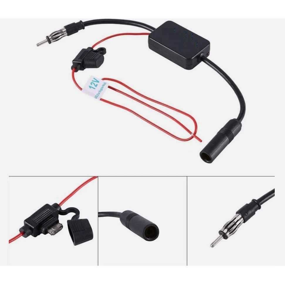 Signal Booster Radio FM Penguat Sinyal Antena Mobil Car Radio Aerials
