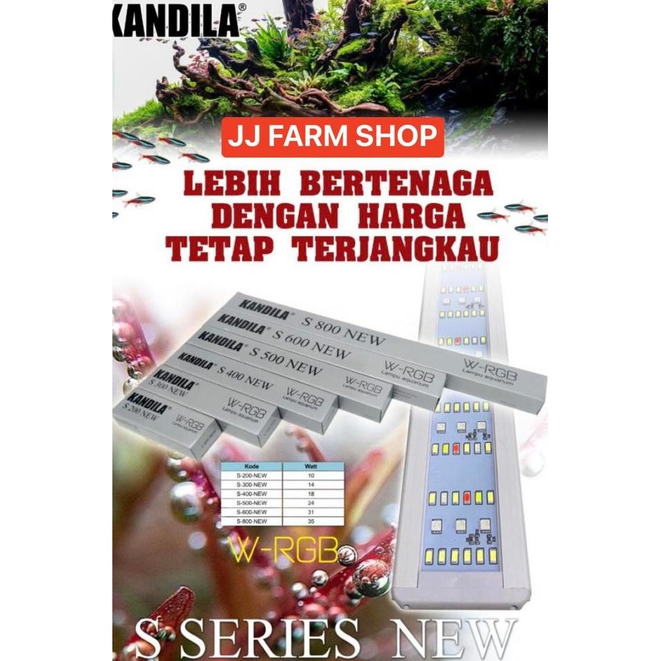 Kandila S600 S S800 New Lampu Led Aquarium Wrgb Tanning Ikan Hias