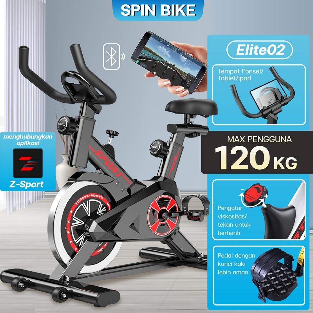 SEPEDA STATIS KUALITAS GYM ALAT OLAH RAGA RUMAHAN SPIN BIKE ELITE/S290/S303/S500