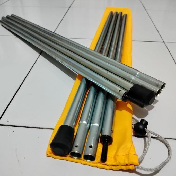 Tiang Flysheet Trackline Tiang Flysheet Tendaki Tiang Flysheet Steel 200Cm X 2 Pole Camping Outdoor