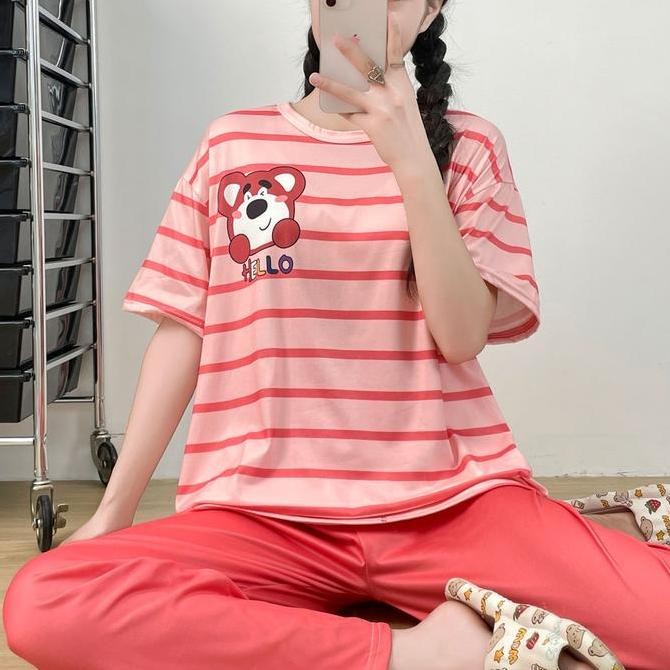 Terbaru Piyama 2In1 Jumbo | Piyama Jumbo Wanita 5Xl  | Piyama 2In1 Jumbo |Baju Tidur Jumbo 5Xl | Piy