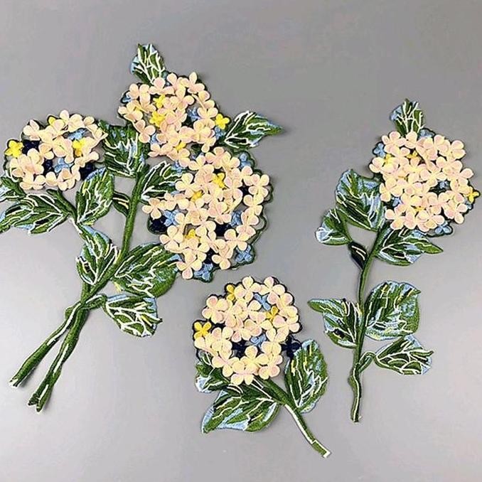 

] set bordir bunga 3d isi 2pc, aplikasi bordir