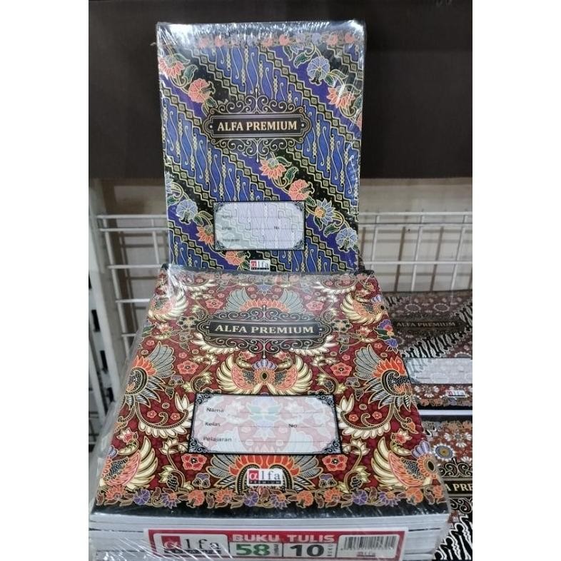 

Buku Tulis Alfa isi 58 lembar uk. Kuarto/ Pendek (per 1 pack)