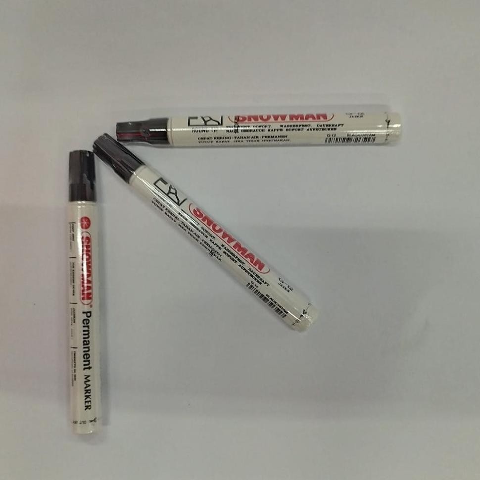 

New Arrival Spidol Snowman Permanent G-12 Hitam ( 1Pcs)