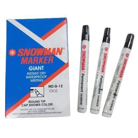

Viral Spidol Snowman Permanent Marker G-12 Harga 1 Pcs Hitam