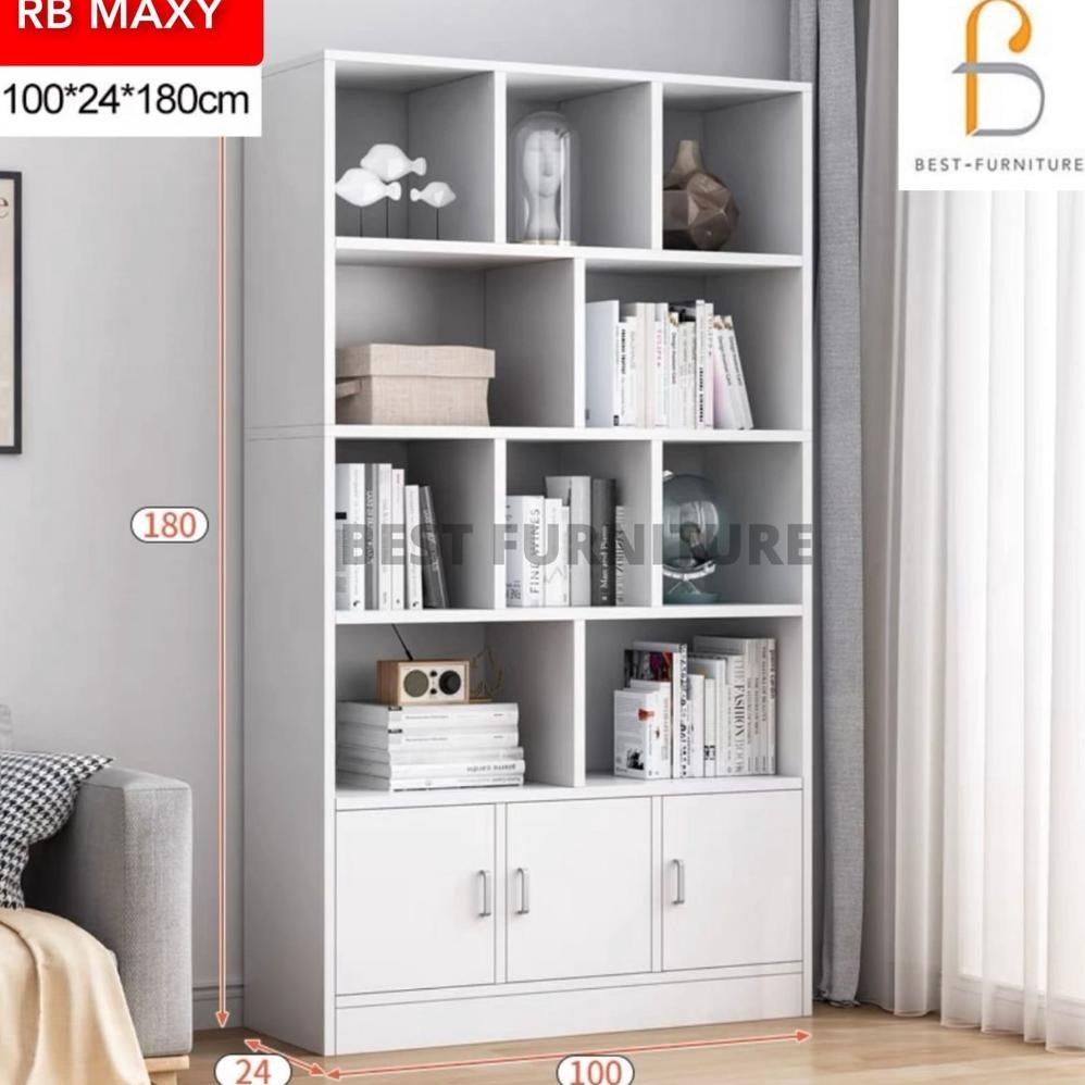 Rak Buku Lemari Pajangan Minimalis Modern