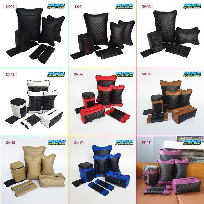 Set Bantal Mobil / Bantal Kulit Mobil