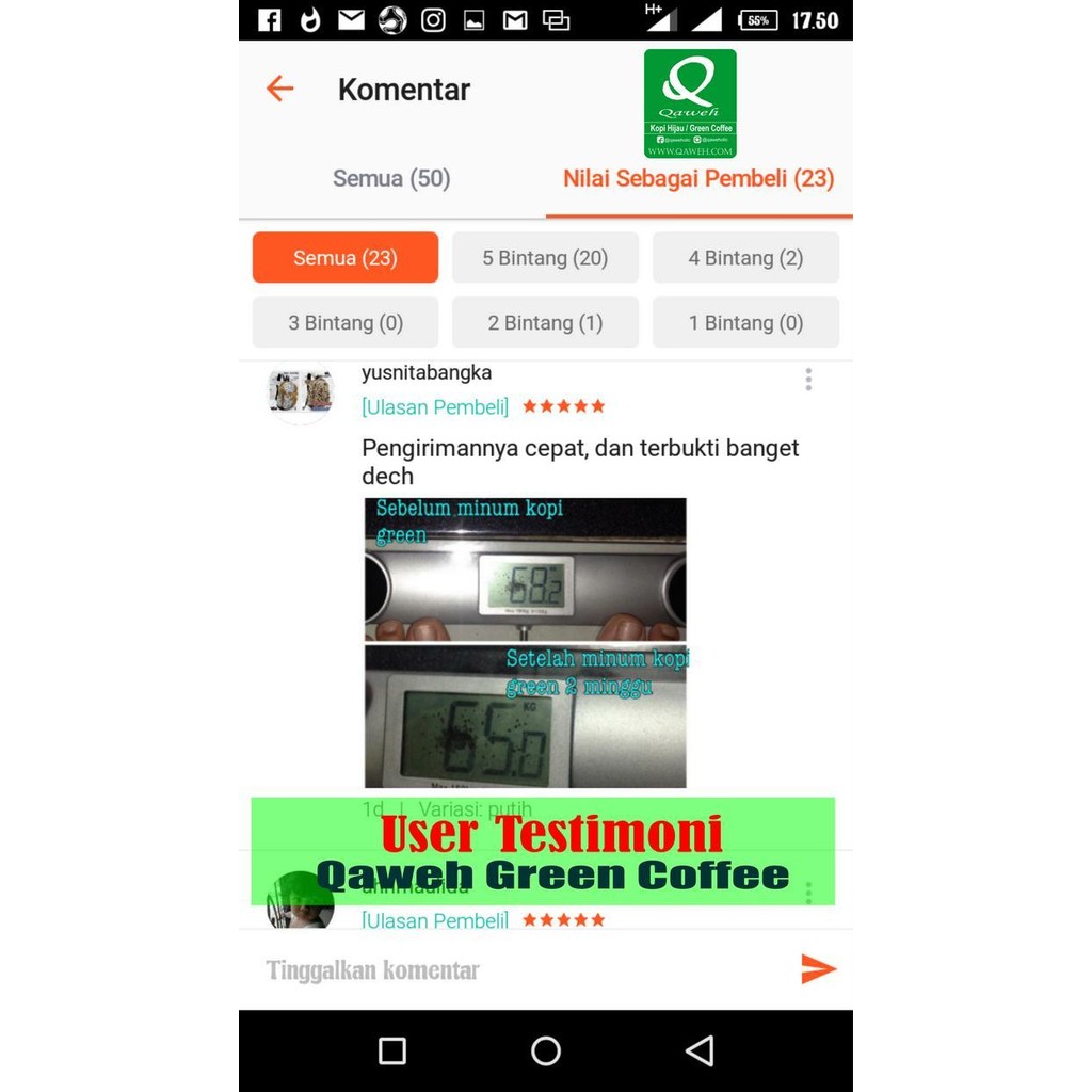 

Kopi Hijau Bubuk Pelangsing Alami - Green Coffee Fat Burner 1 Kg