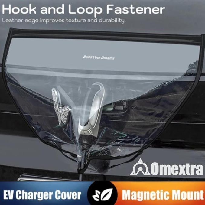 Magnetic EV Charger Cover Omextra Pelindung Charger Mobil Listrik EV