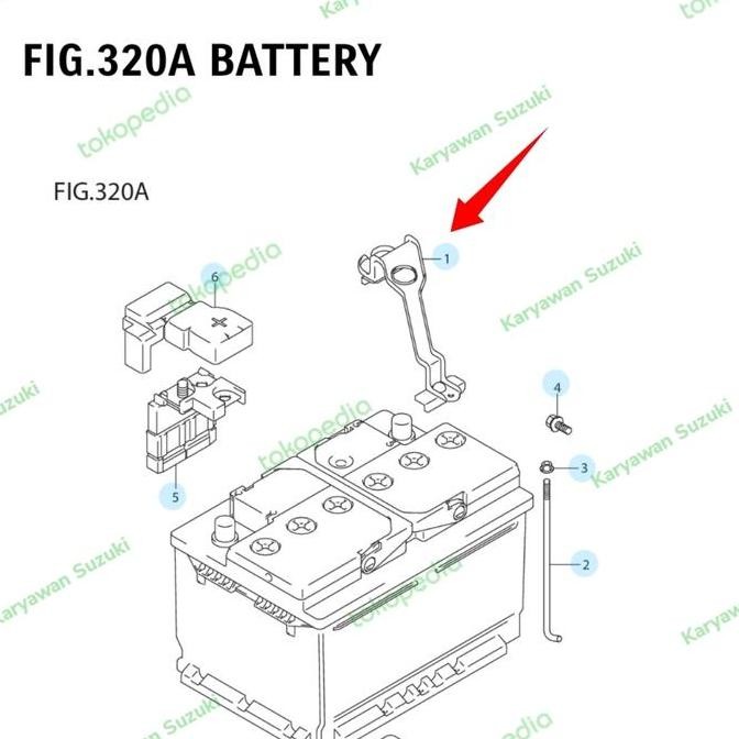 Band Battery / Pengait Aki Mobil Ertiga Diesel